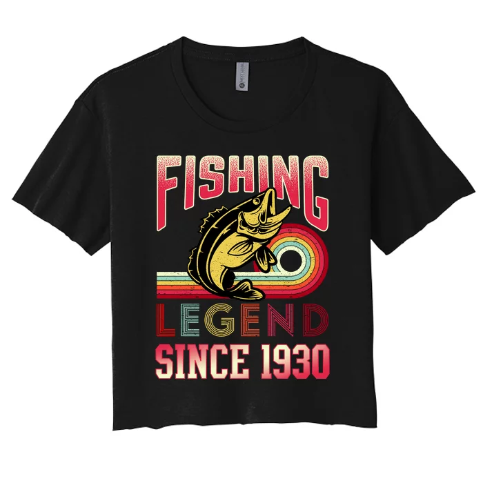 Fishing Legend Since 1930 Women's Crop Top Tee