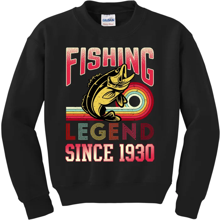 Fishing Legend Since 1930 Kids Sweatshirt