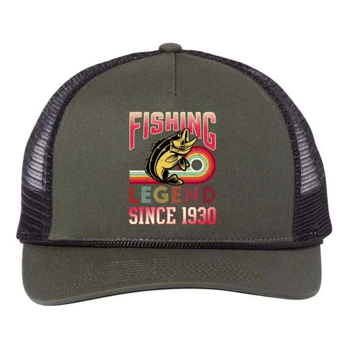 Fishing Legend Since 1930 Retro Rope Trucker Hat Cap