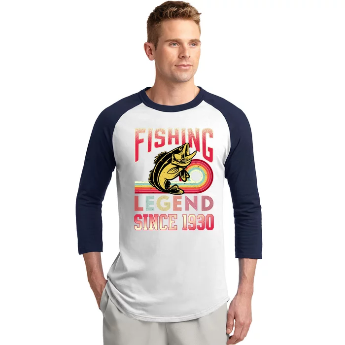 Fishing Legend Since 1930 Baseball Sleeve Shirt