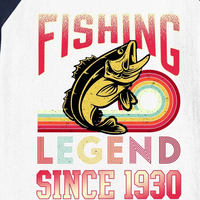 Fishing Legend Since 1930 Baseball Sleeve Shirt