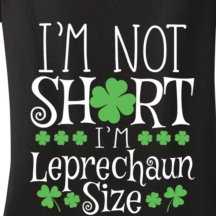 Funny Leprechaun Size St Patricks Day Women's V-Neck T-Shirt