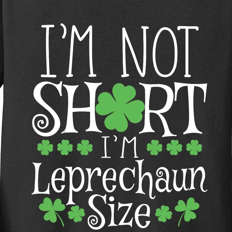 Funny Leprechaun Size St Patricks Day Kids Long Sleeve Shirt