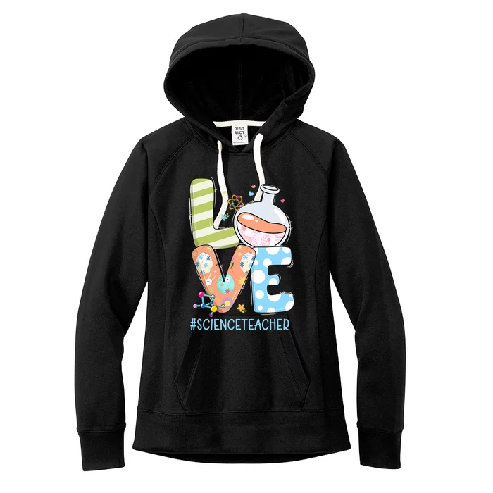 Funny Love Science Teacher Teacherlife Easter Day Outfit Women's Fleece Hoodie