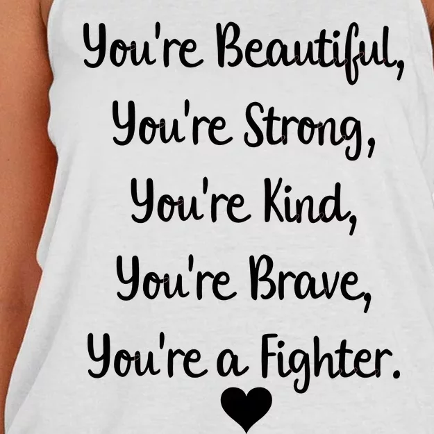 Follicular Lymphoma Support Cancer Fighter Women's Knotted Racerback Tank