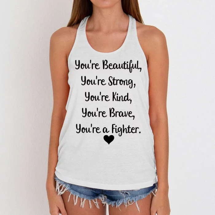 Follicular Lymphoma Support Cancer Fighter Women's Knotted Racerback Tank