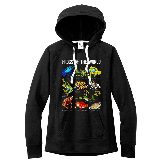 Frog Lover Types Of Frogs Kinds Of Frogs Cute Frog Women's Fleece Hoodie