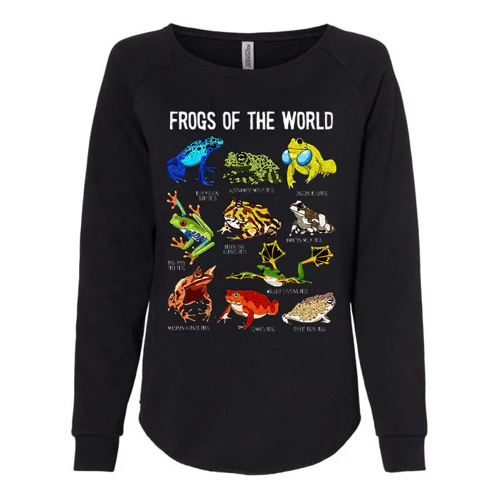 Frog Lover Types Of Frogs Kinds Of Frogs Cute Frog Womens California Wash Sweatshirt