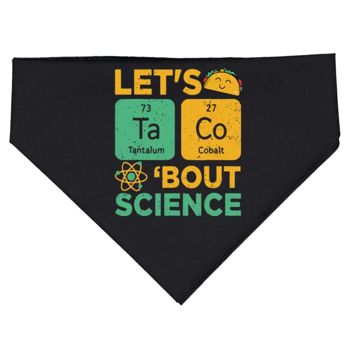 Funny Lets Tacos Bout Scienceshirt Scientist Teacher USA-Made Doggie Bandana