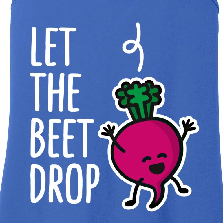 Funny Let The Beet Drop Beat Drop Joke Dj Funny Gift Beetroot Pun Gift Ladies Essential Tank