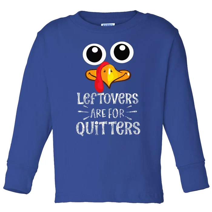 Funny Leftovers Turkey Matching Family Thanksgiving Outfit Toddler Long Sleeve Shirt