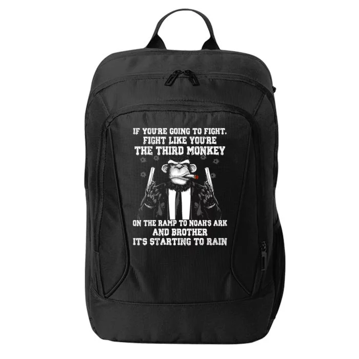 Fight Like The Third Monkey On Noah's Ark City Backpack