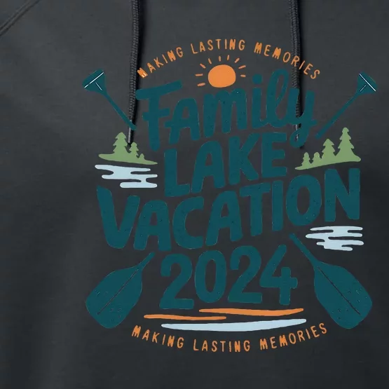 Family Lake Trip 2024 Vacation Love Friend Matching Reunions Performance Fleece Hoodie