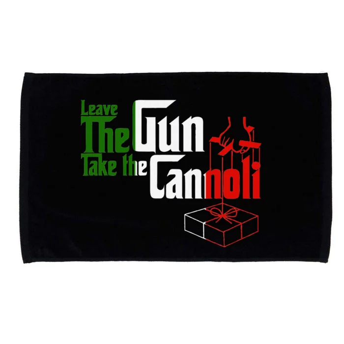 Funny Leave The Gun Take The Cannoli Italian Flag Microfiber Hand Towel