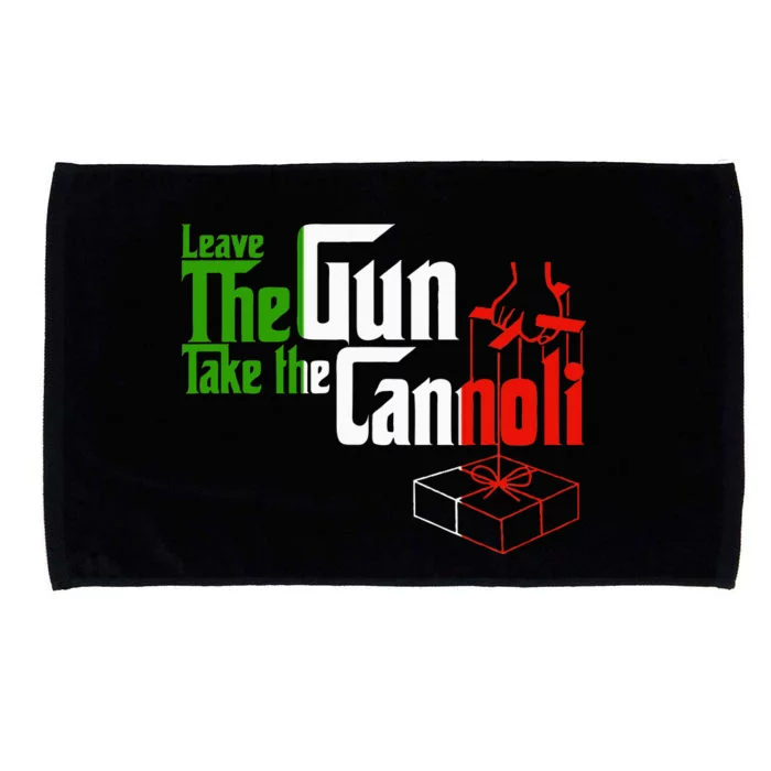 Funny Leave The Gun Take The Cannoli Italian Flag Microfiber Hand Towel