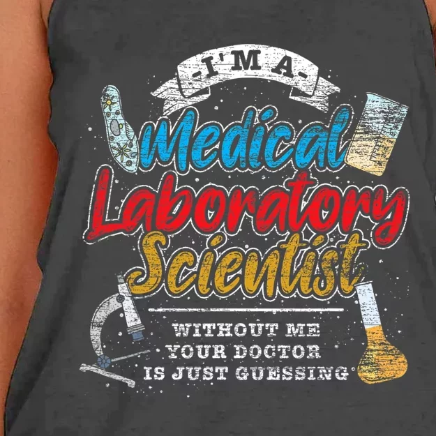 Funny Lab Technologist Medical Laboratory Scientist Women's Knotted Racerback Tank