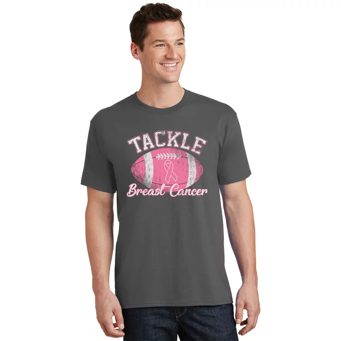 Football Lovers Tackle Breast Cancer Awareness Gift T-Shirt