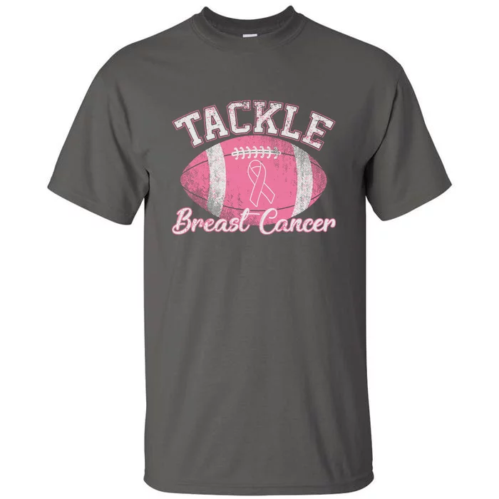 Football Lovers Tackle Breast Cancer Awareness Gift Tall T-Shirt