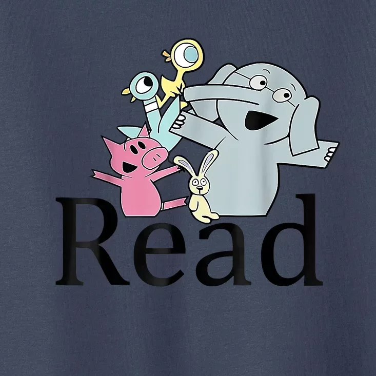 Funny Library Teacher Read Book Club Piggie Elephant Pigeons Toddler T-Shirt