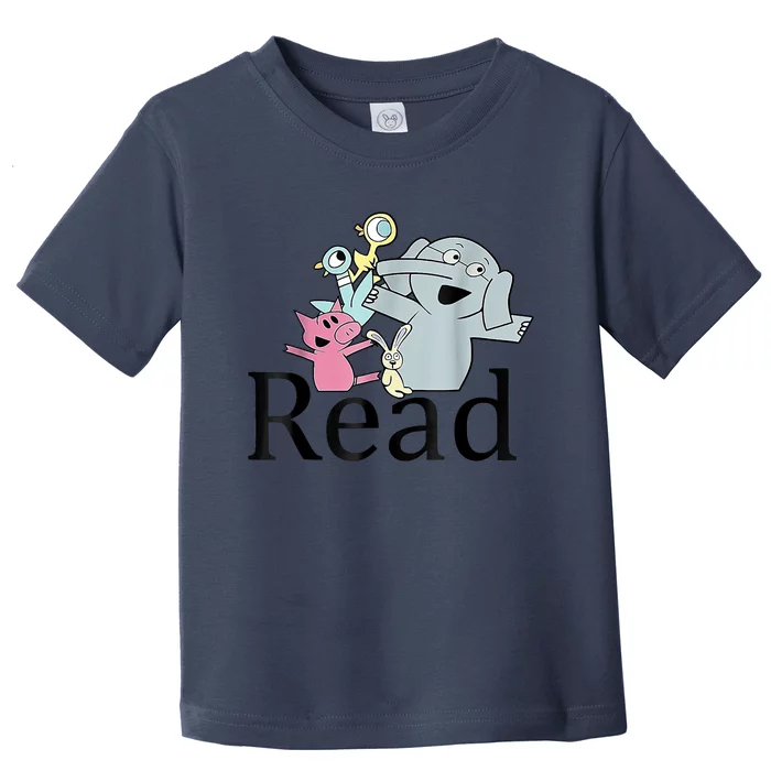 Funny Library Teacher Read Book Club Piggie Elephant Pigeons Toddler T-Shirt