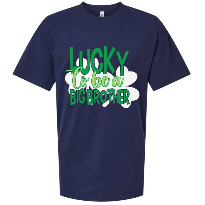 Funny Lucky To Be A Big Brother Sueded Cloud Jersey T-Shirt