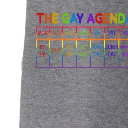 Funny Lgbtq The Gay Agendas Gift Doggie 3-End Fleece Hoodie