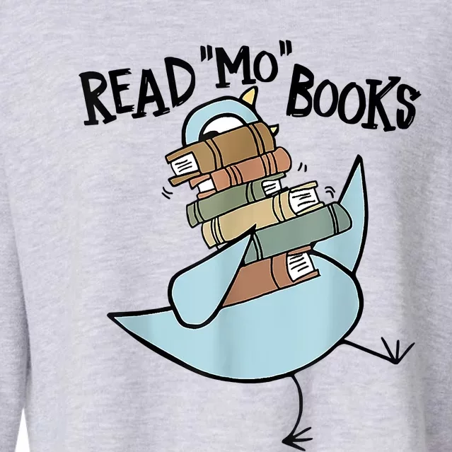 Funny Library Teacher Read Book Club Piggie Elephant Pigeons Cropped Pullover Crew