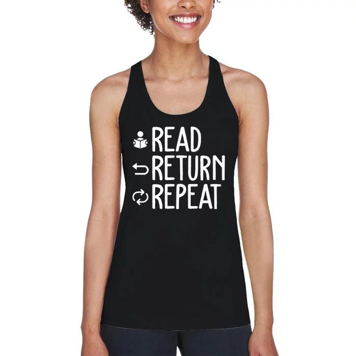 Funny Library Themed Art Librarian Men Women Library Worker Women's Racerback Tank