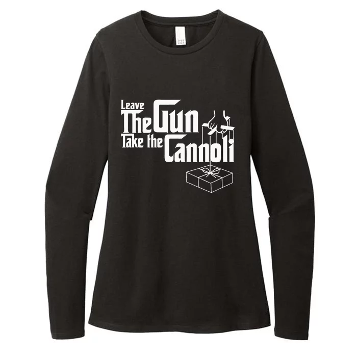 Funny Leave The Gun Take The Cannoli Womens CVC Long Sleeve Shirt