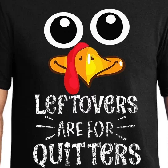 Funny Leftovers Turkey Matching Family Thanksgiving Outfit Pajama Set