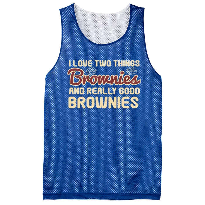 Funny Love Two Things Brownies Cupcake Lovers Gift Mesh Reversible Basketball Jersey Tank