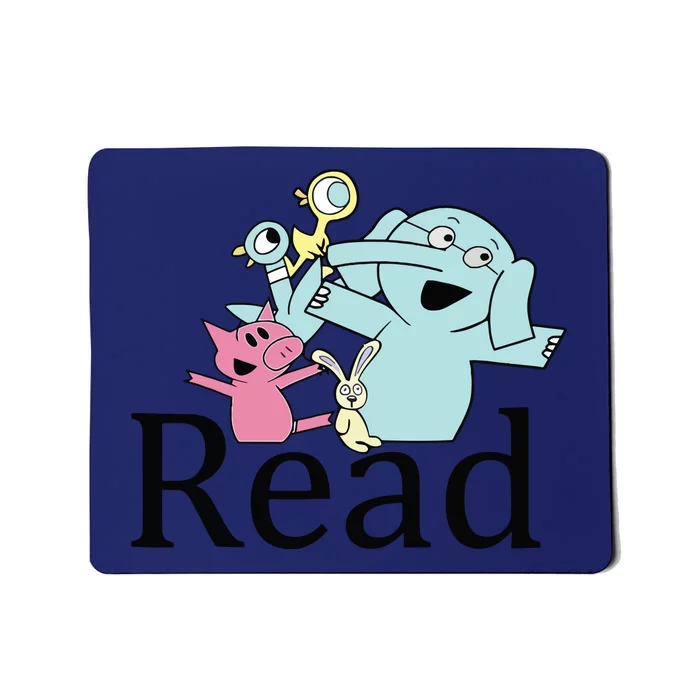 Funny Library Teacher Read Book Club Piggie Elephant Pigeons Mousepad