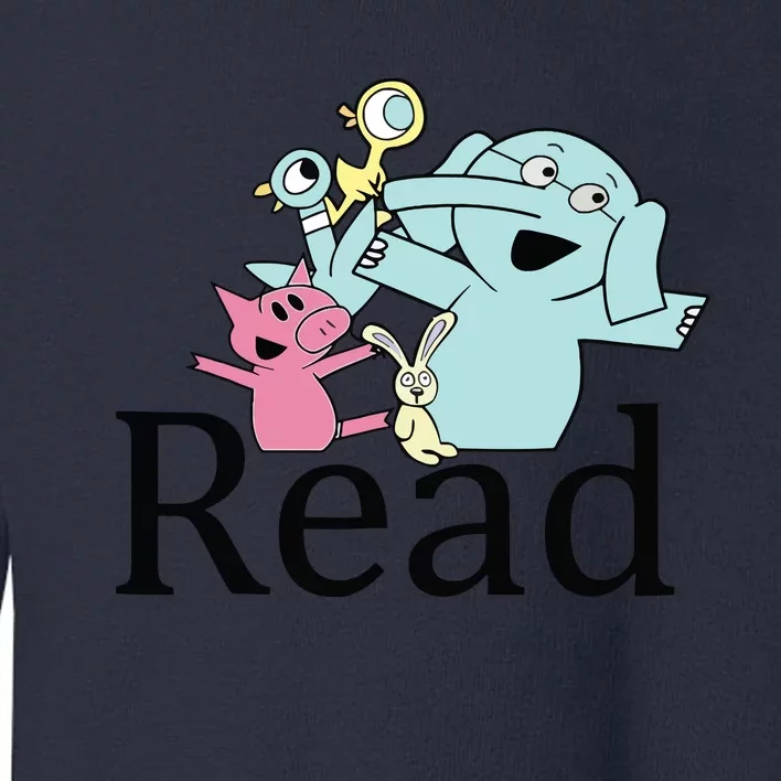 Funny Library Teacher Read Book Club Piggie Elephant Pigeons Toddler Sweatshirt