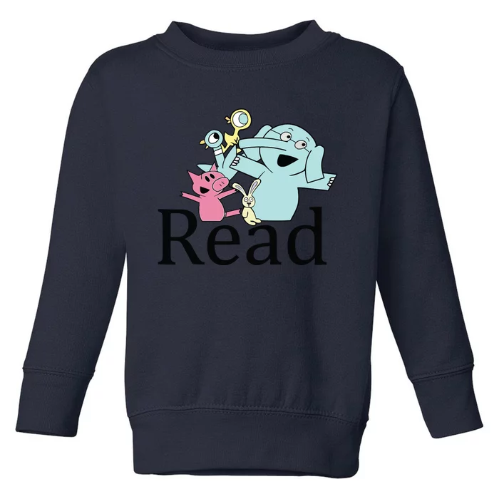 Funny Library Teacher Read Book Club Piggie Elephant Pigeons Toddler Sweatshirt