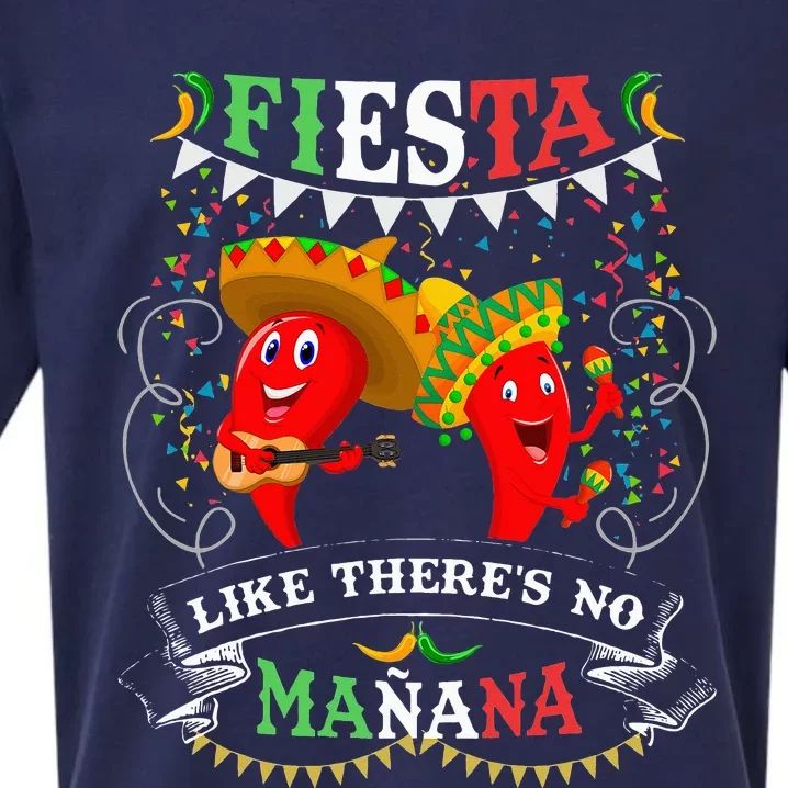 Fiesta Like There's No Mañana Cinco De Mayo Sueded Cloud Jersey T-Shirt