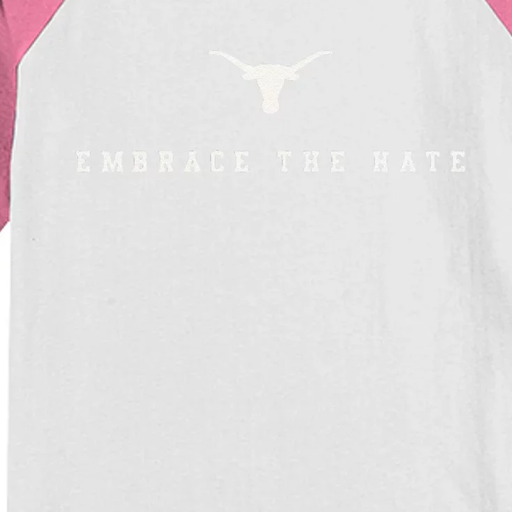 Funny Limited Texas Embrace The Hate Kids Colorblock Raglan Jersey