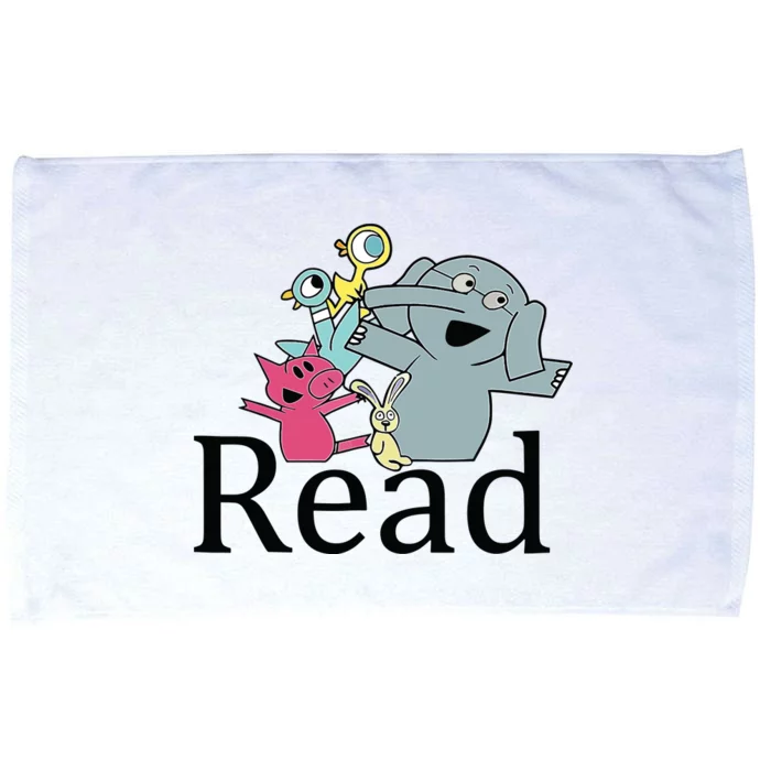 Funny Library Teacher Read Book Club Piggie Elephant Pigeons Microfiber Hand Towel