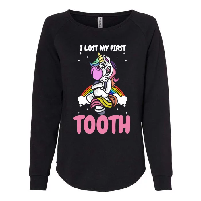 First Lost Tooth Cute Unicorn Teeth Fairy Great Gift Womens California Wash Sweatshirt