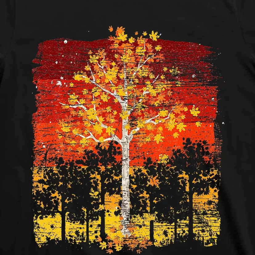 Fall Landscape Thanksgiving Autumn Leaves Forest Fall T-Shirt