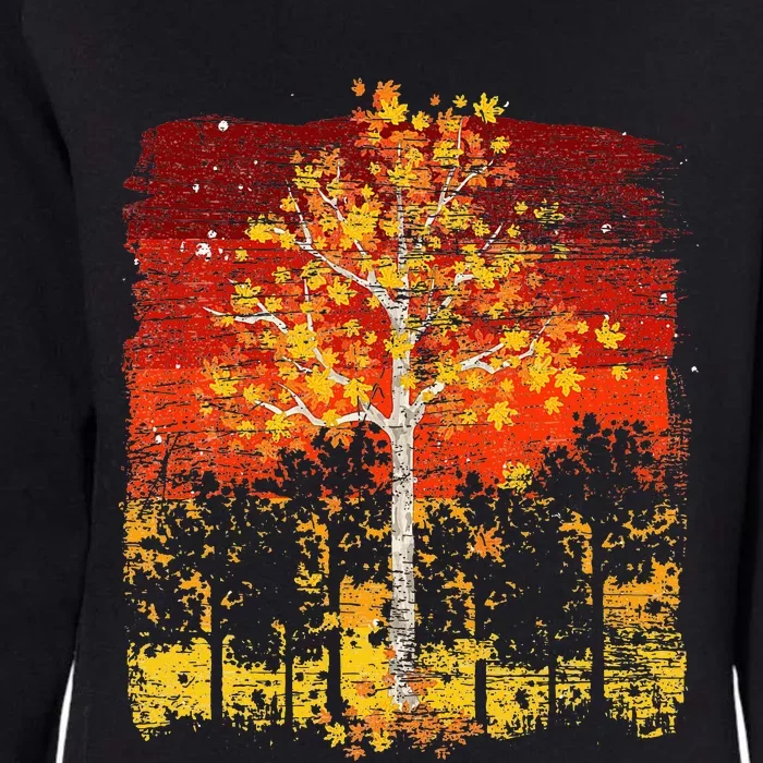 Fall Landscape Thanksgiving Autumn Leaves Forest Fall Womens California Wash Sweatshirt