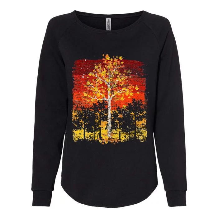 Fall Landscape Thanksgiving Autumn Leaves Forest Fall Womens California Wash Sweatshirt