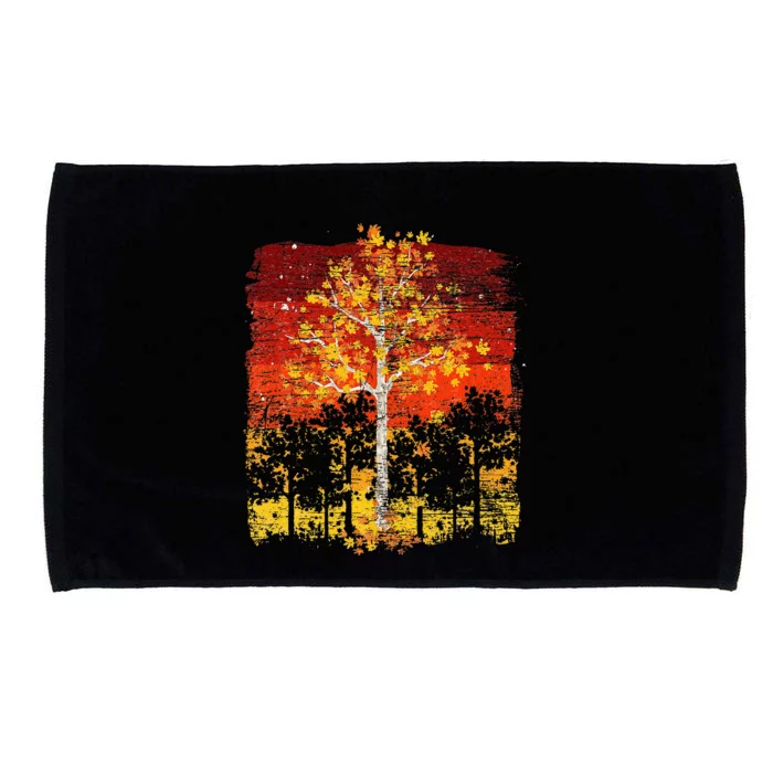 Fall Landscape Thanksgiving Autumn Leaves Forest Fall Microfiber Hand Towel