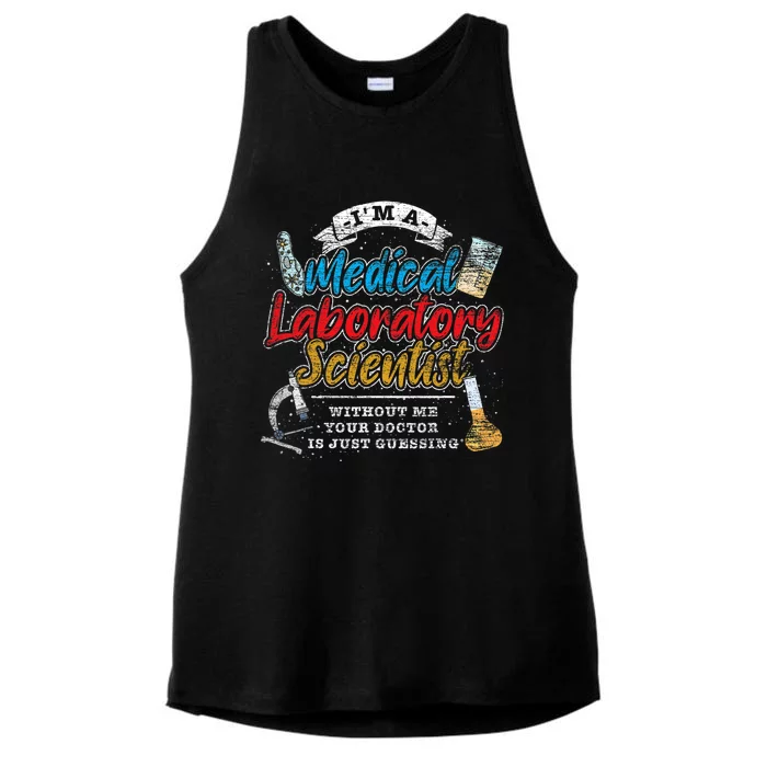 Funny Lab Technologist Medical Laboratory Scientist Ladies Tri-Blend Wicking Tank