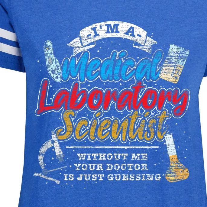 Funny Lab Technologist Medical Laboratory Scientist Enza Ladies Jersey Football T-Shirt