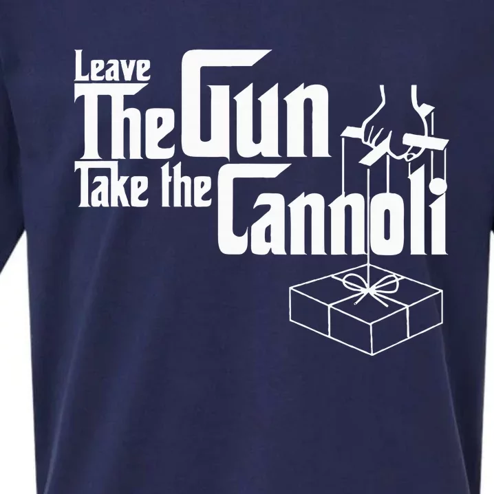 Funny Leave The Gun Take The Cannoli Sueded Cloud Jersey T-Shirt