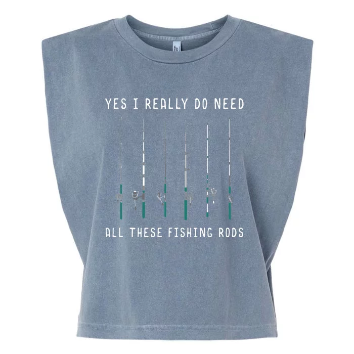 Fish Lover Trout Fishing Dee Sea Bass Fisherman Garment-Dyed Women's Muscle Tee