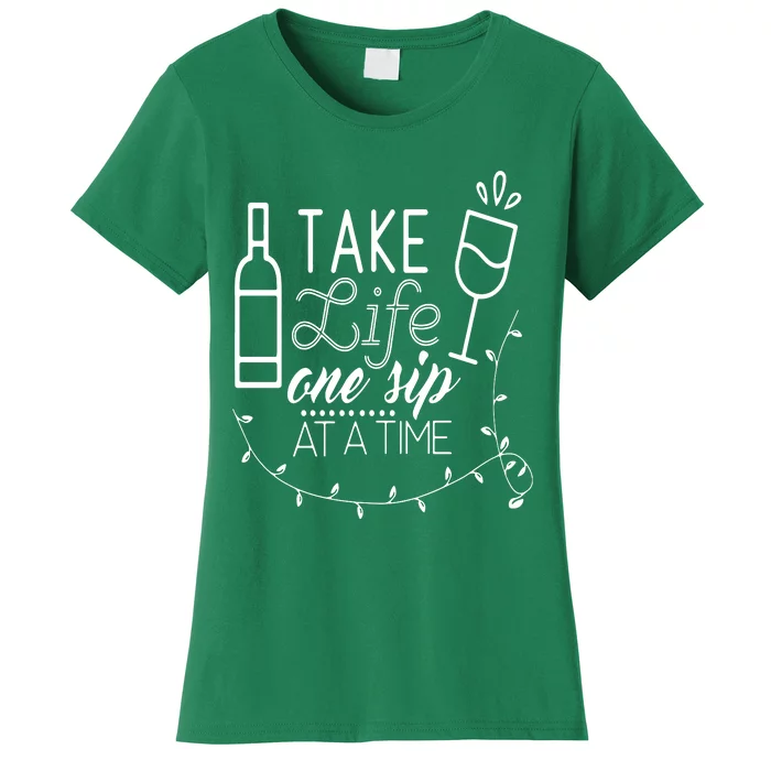 Family Love Take Life One Sip At A Time Women's T-Shirt