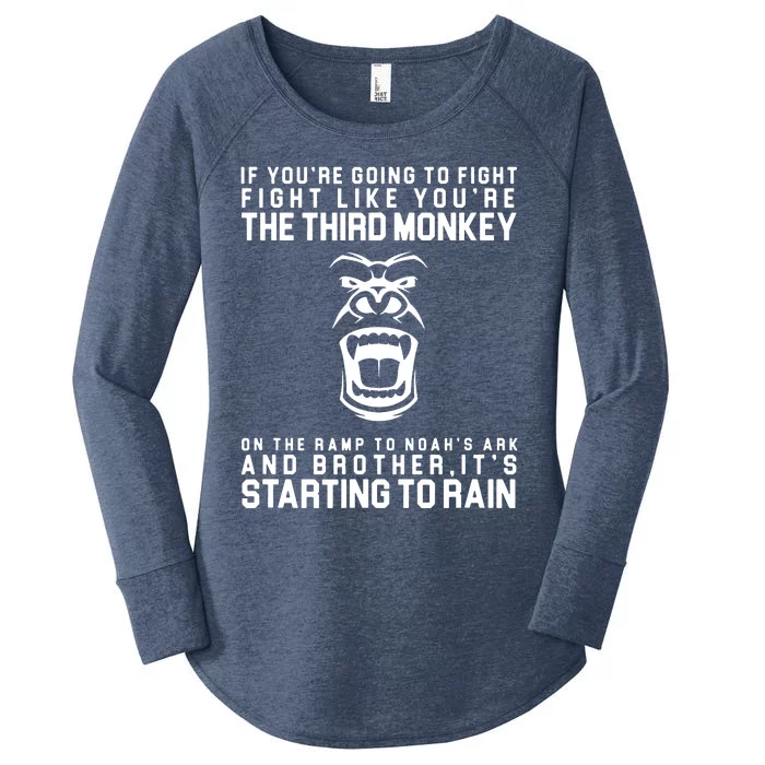 Fight Like The Third Monkey On NoahS Ark Women's Perfect Tri Tunic Long Sleeve Shirt