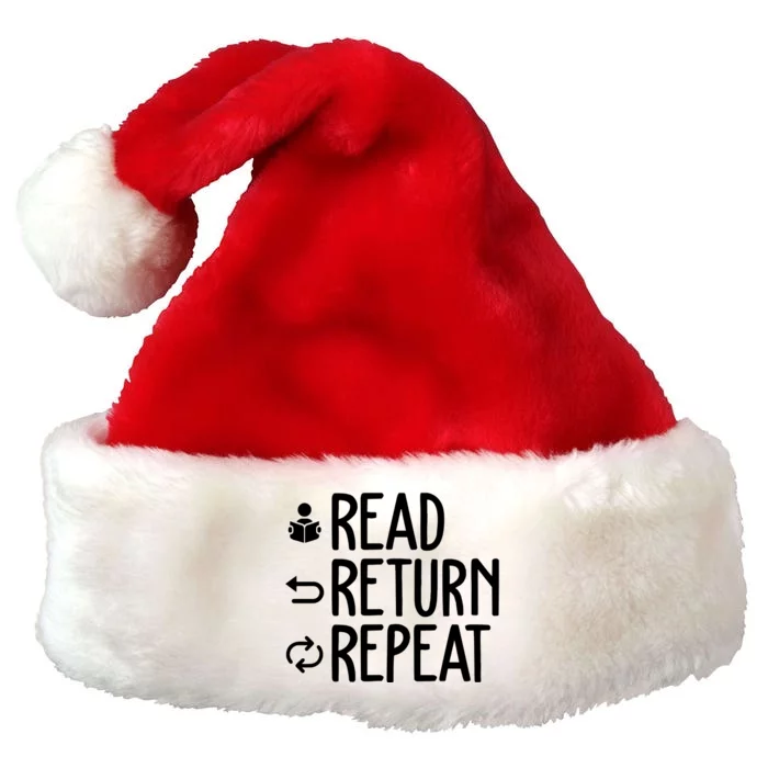 Funny Library Themed Art Librarian Men Women Library Worker Premium Christmas Santa Hat