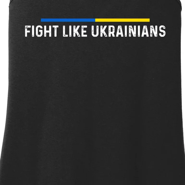 Fight Like Ukrainian Ukraine Flag Support Ladies Essential Tank